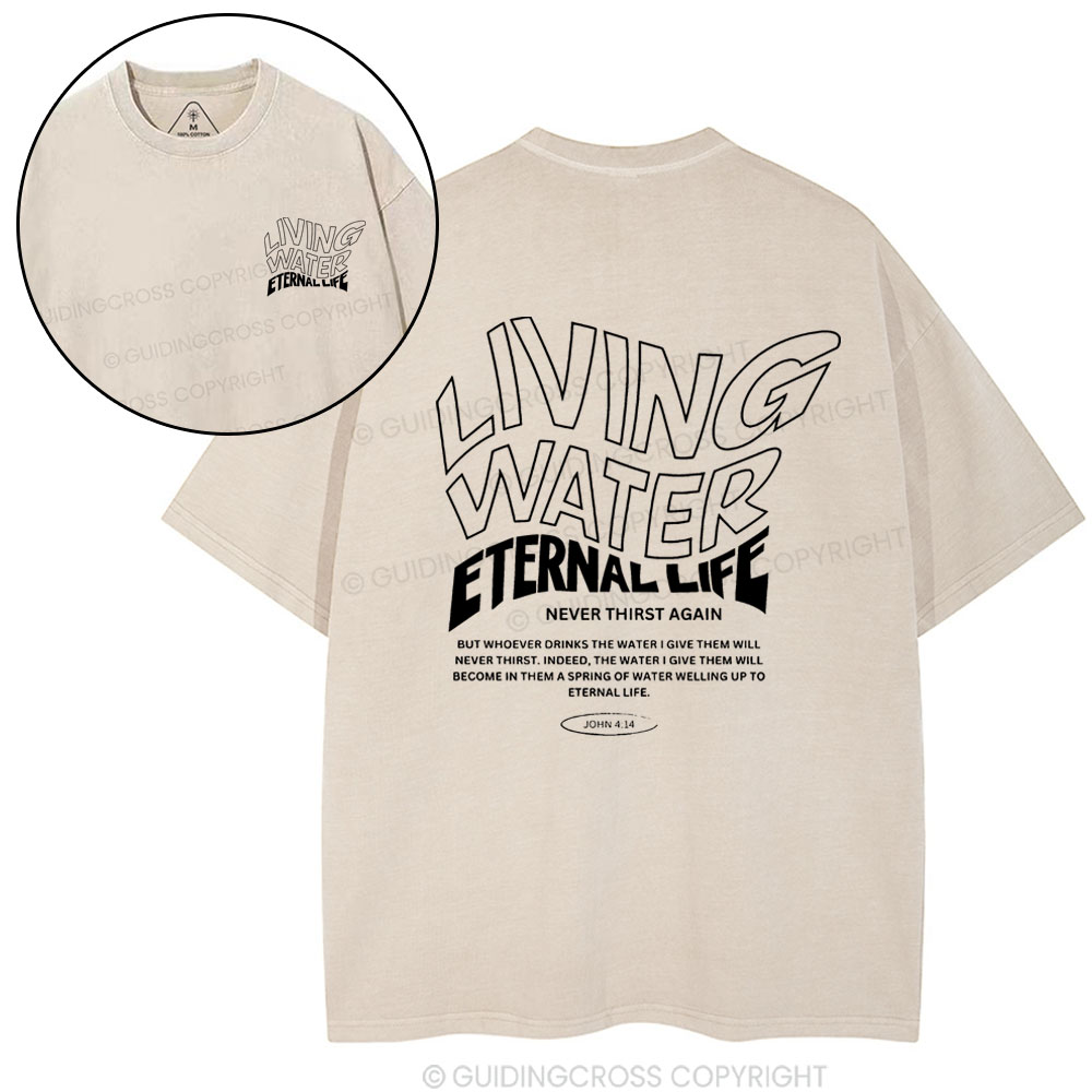 Double-sided sample washed T-Shirt Sale - GuidingCross