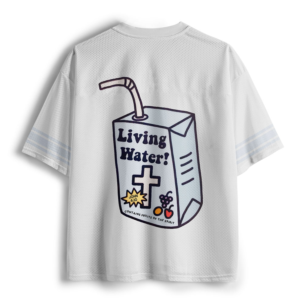 Living Water Of A Loving God Christian Mesh Jersey