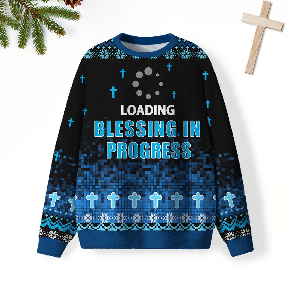Loading Blessing In Progress Christian Lightweight Sweater