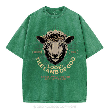 Look! The Lamb Of God Christian Washed T-Shirt