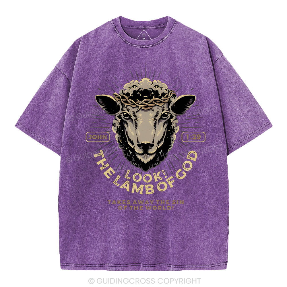 Look! The Lamb Of God Christian Washed T-Shirt