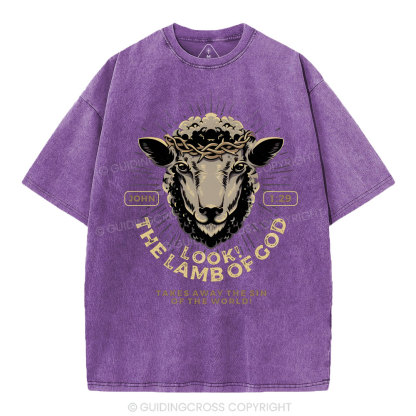 Look! The Lamb Of God Christian Washed T-Shirt