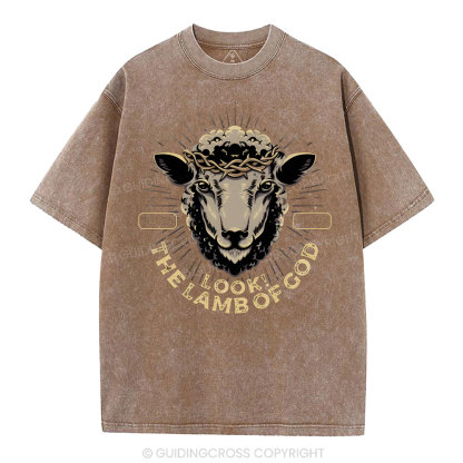 Look! The Lamb Of God Christian Washed T-Shirt