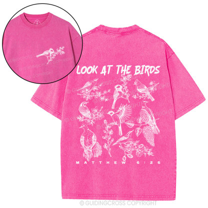 Look At The Birds Christian Washed T-Shirt