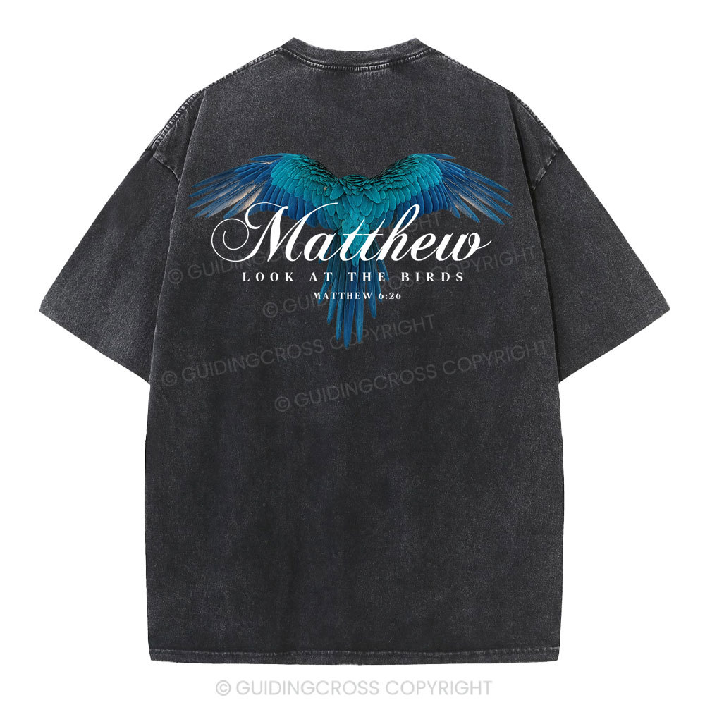 Look At The Birds Christian Washed T-Shirt
