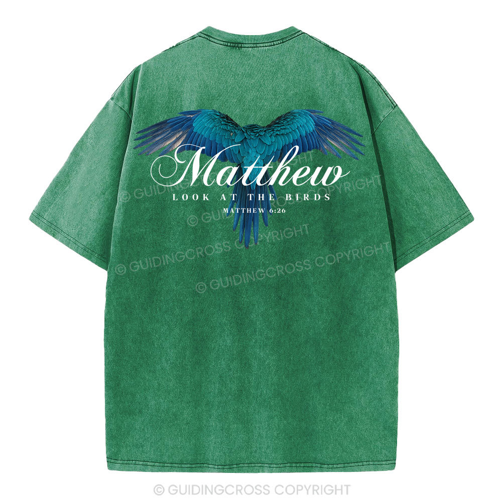 Look At The Birds Christian Washed T-Shirt