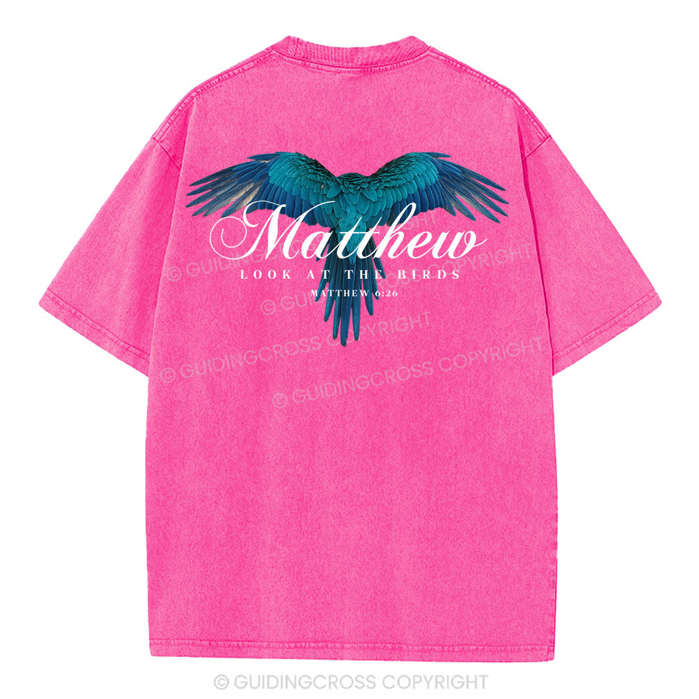 Look At The Birds Christian Washed T-Shirt