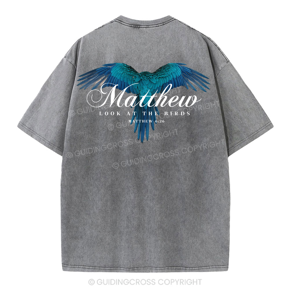 Look At The Birds Christian Washed T-Shirt