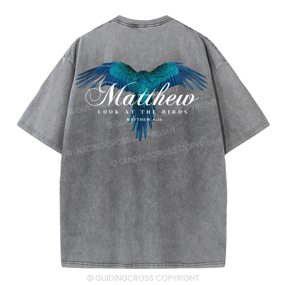 Look At The Birds Christian Washed T-Shirt