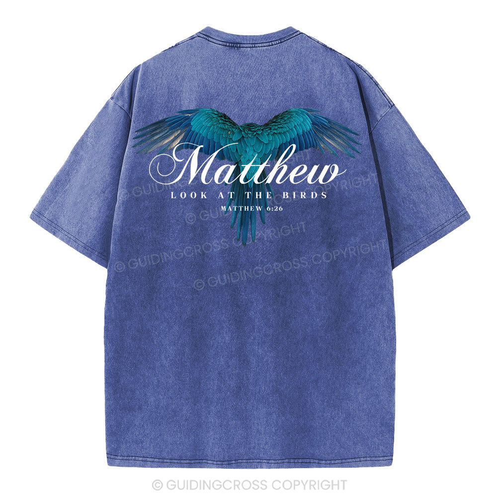 Look At The Birds Christian Washed T-Shirt