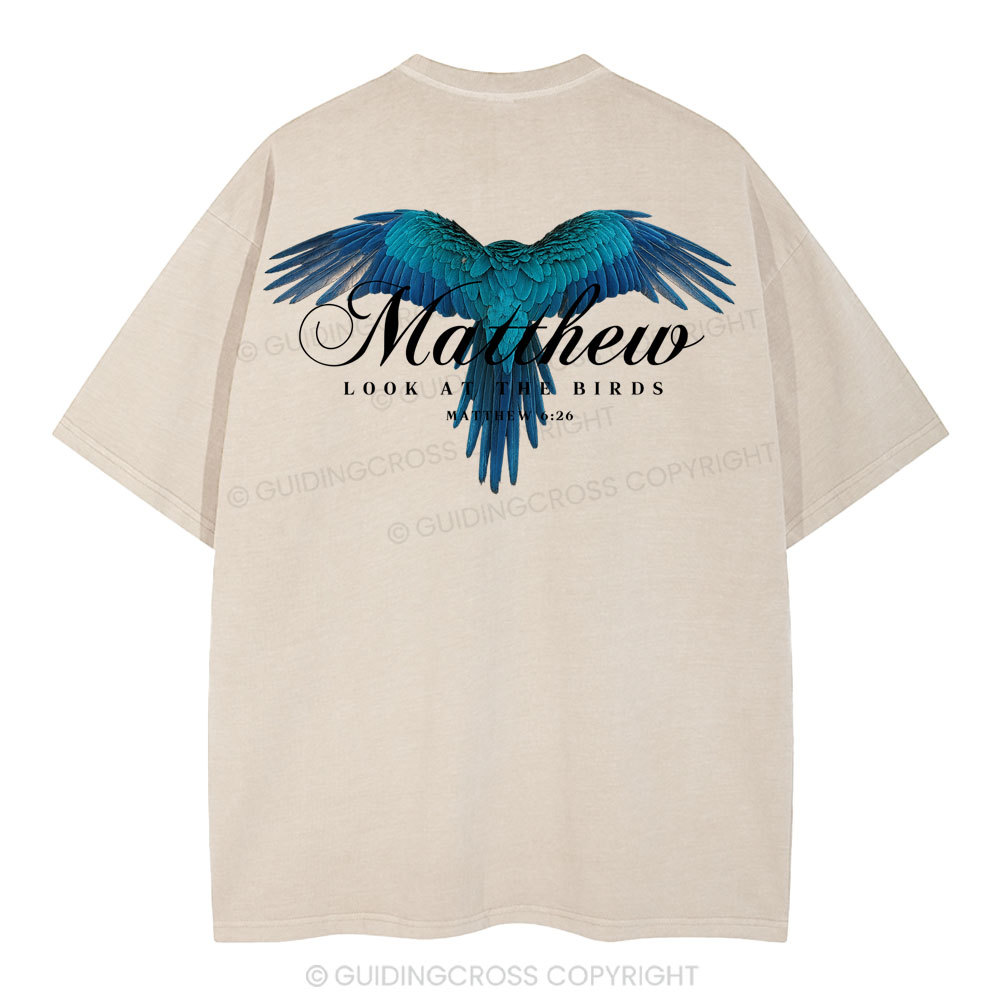 Look At The Birds Christian Washed T-Shirt