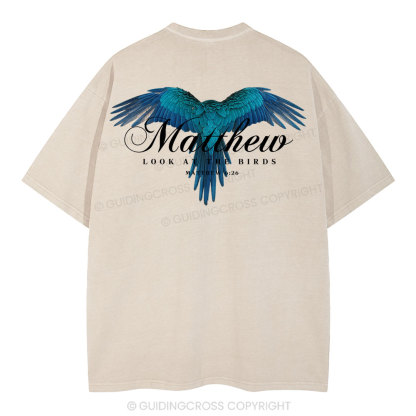 Look At The Birds Christian Washed T-Shirt