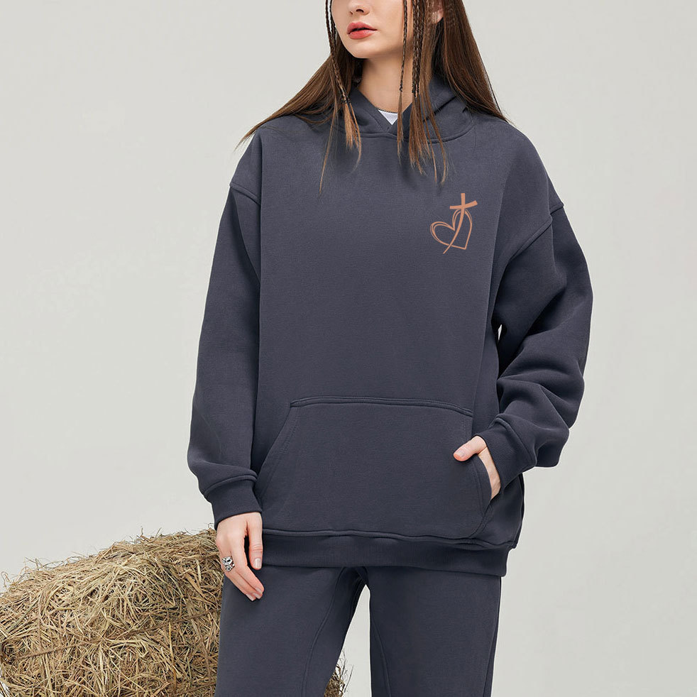 Look Back And Thank God Christian Fleece Hoodie Set