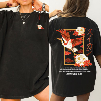 Look at the birds  Christian Washed T-Shirt