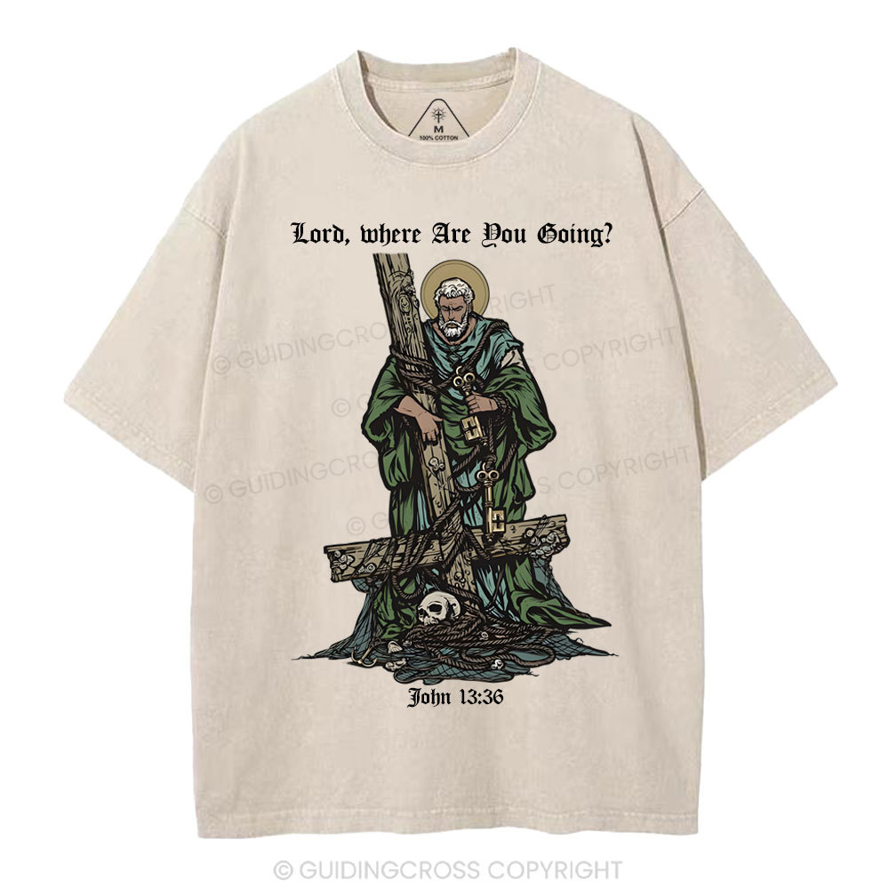 Where The Spirit Of The Lord CHristian Washed T-Shirt