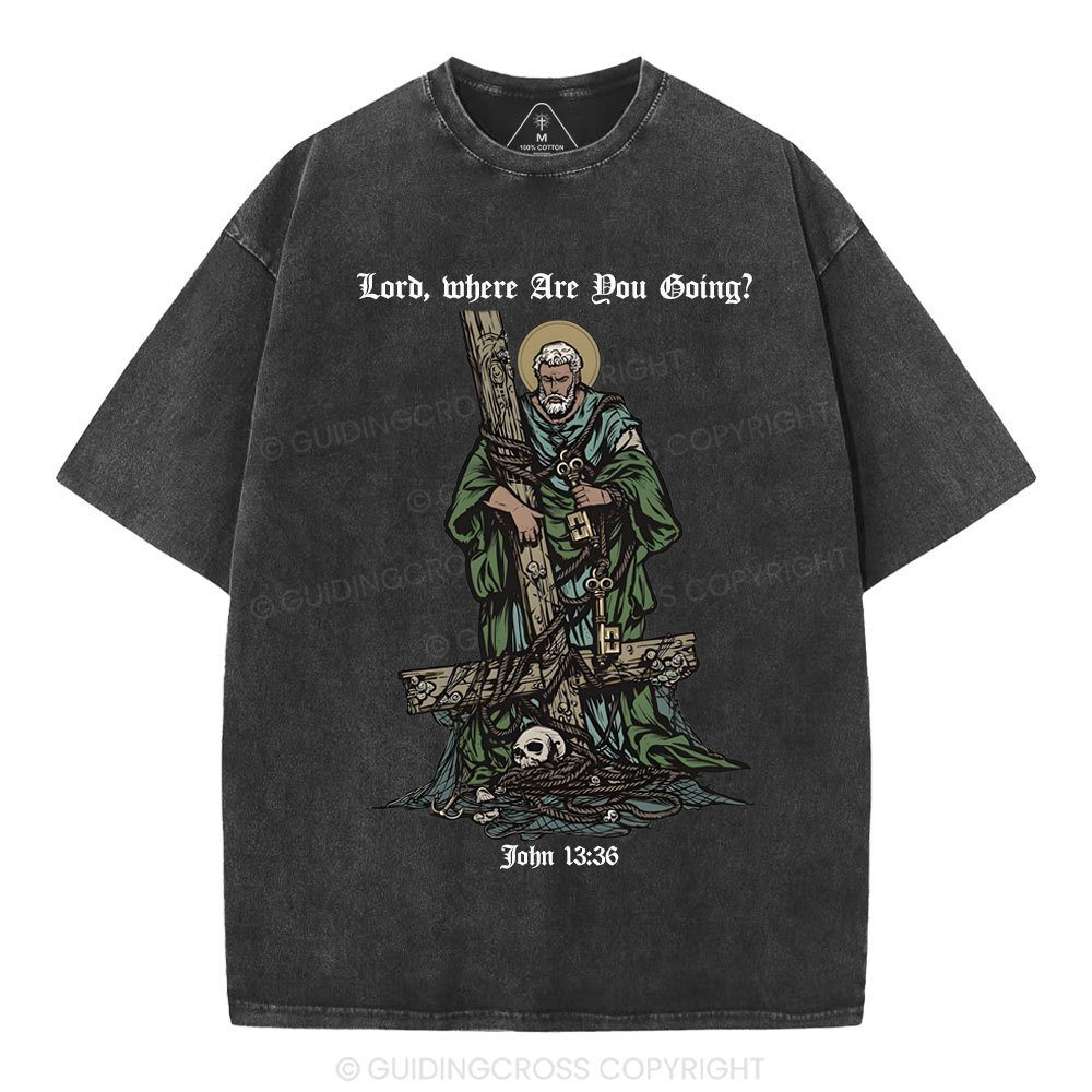 Where The Spirit Of The Lord CHristian Washed T-Shirt