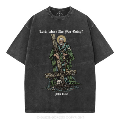 Where The Spirit Of The Lord CHristian Washed T-Shirt