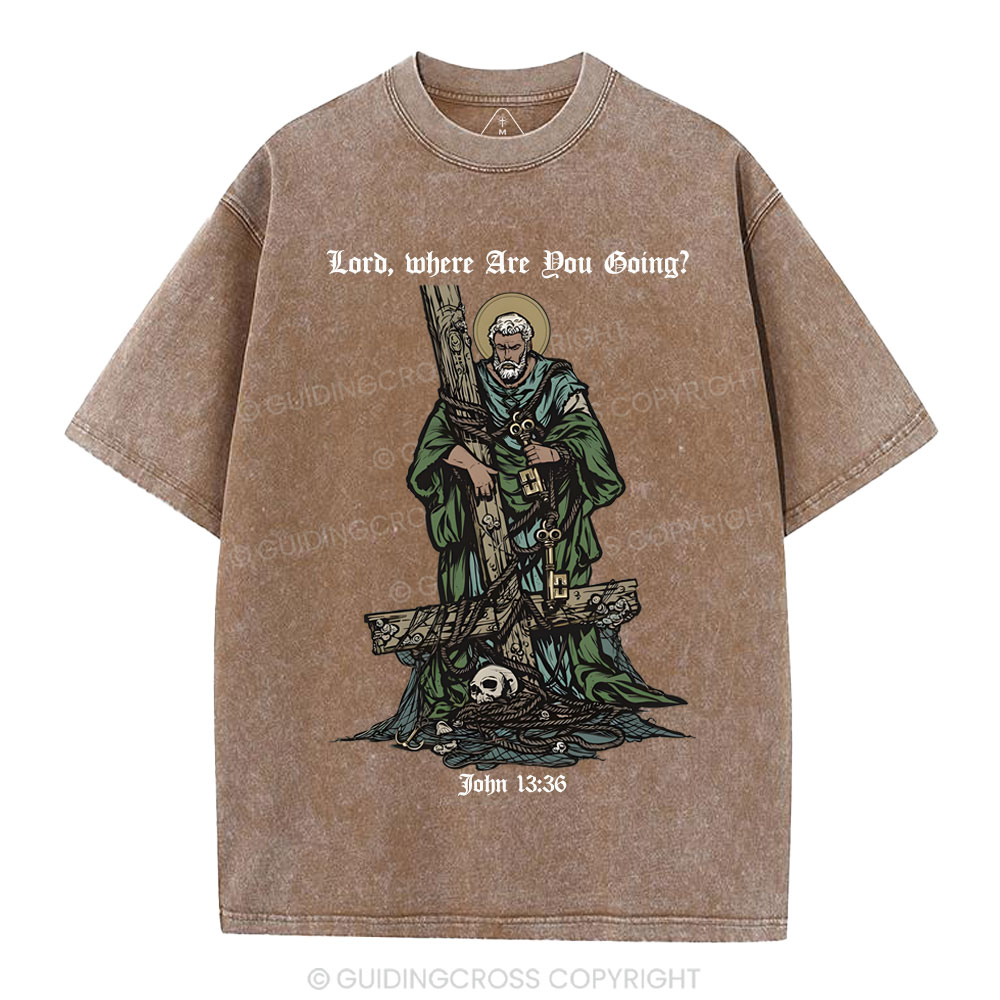 Where The Spirit Of The Lord CHristian Washed T-Shirt