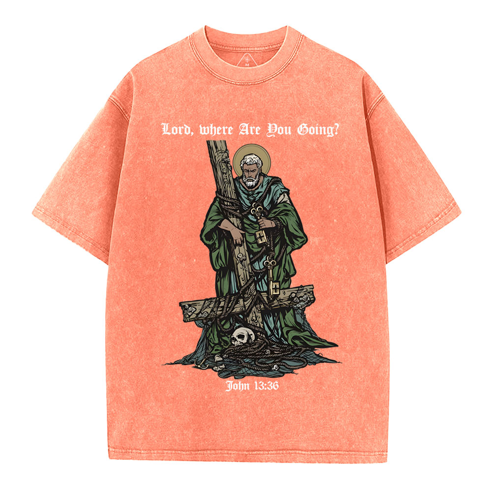 Where The Spirit Of The Lord CHristian Washed T-Shirt