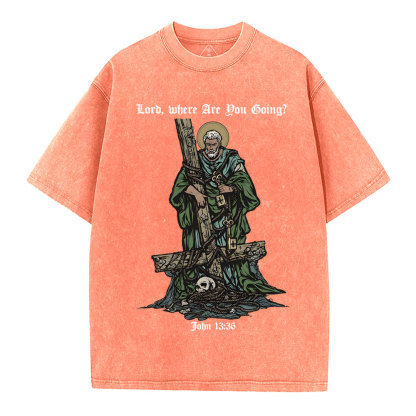 Where The Spirit Of The Lord CHristian Washed T-Shirt