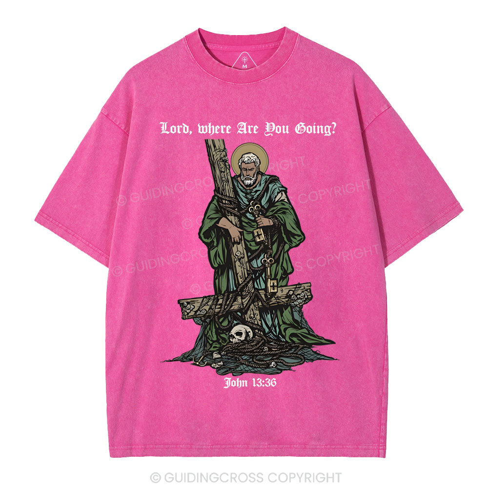 Where The Spirit Of The Lord CHristian Washed T-Shirt