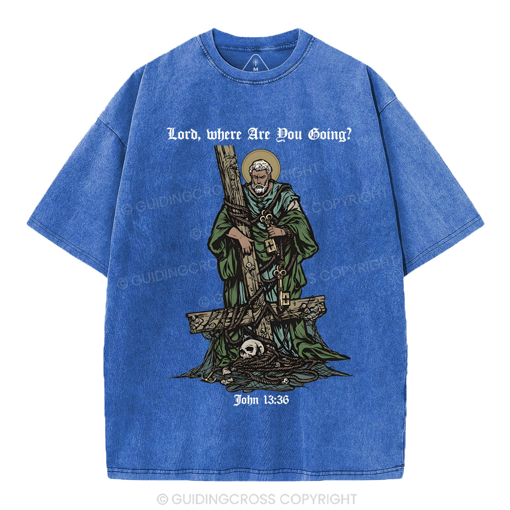 Where The Spirit Of The Lord CHristian Washed T-Shirt