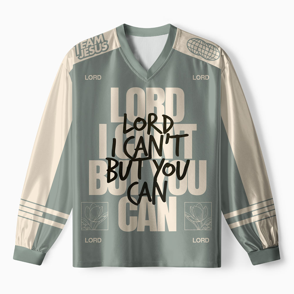 Lord I Can't But You Can Christian Green Long Sleeve Jersey