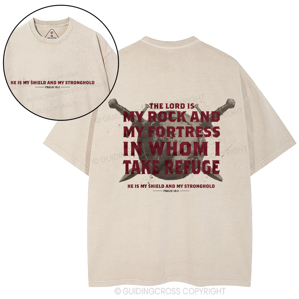 Lord Is My Shield And My Stronghold Christian Washed T-Shirt