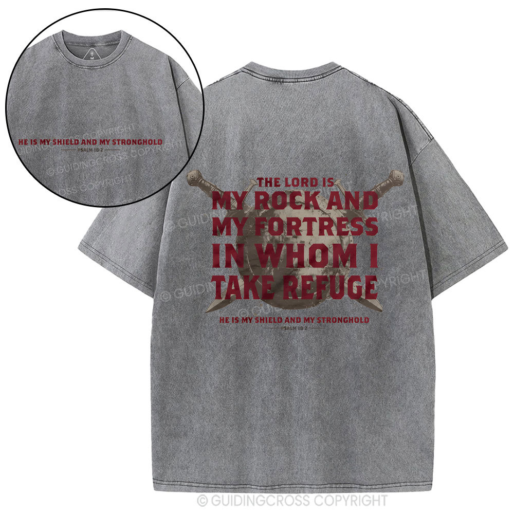Lord Is My Shield And My Stronghold Christian Washed T-Shirt