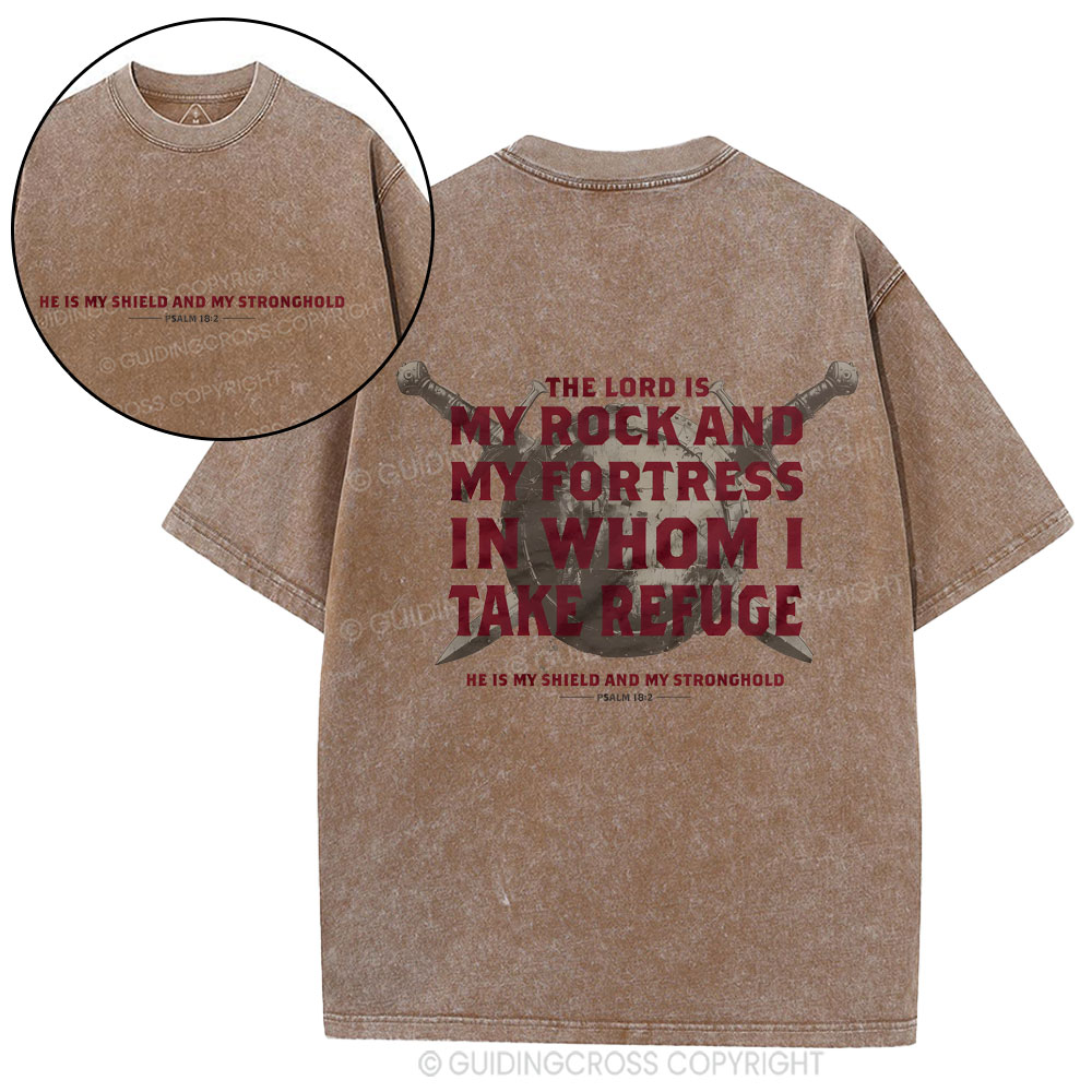 Lord Is My Shield And My Stronghold Christian Washed T-Shirt