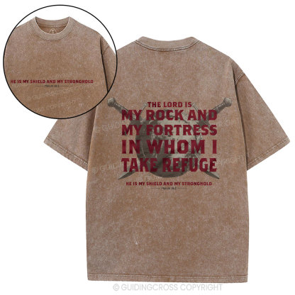 Lord Is My Shield And My Stronghold Christian Washed T-Shirt