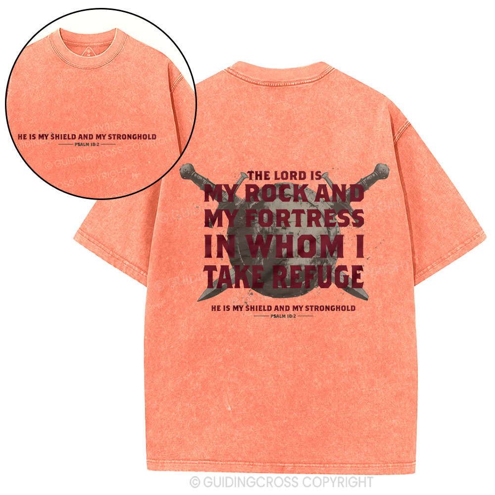 Lord Is My Shield And My Stronghold Christian Washed T-Shirt