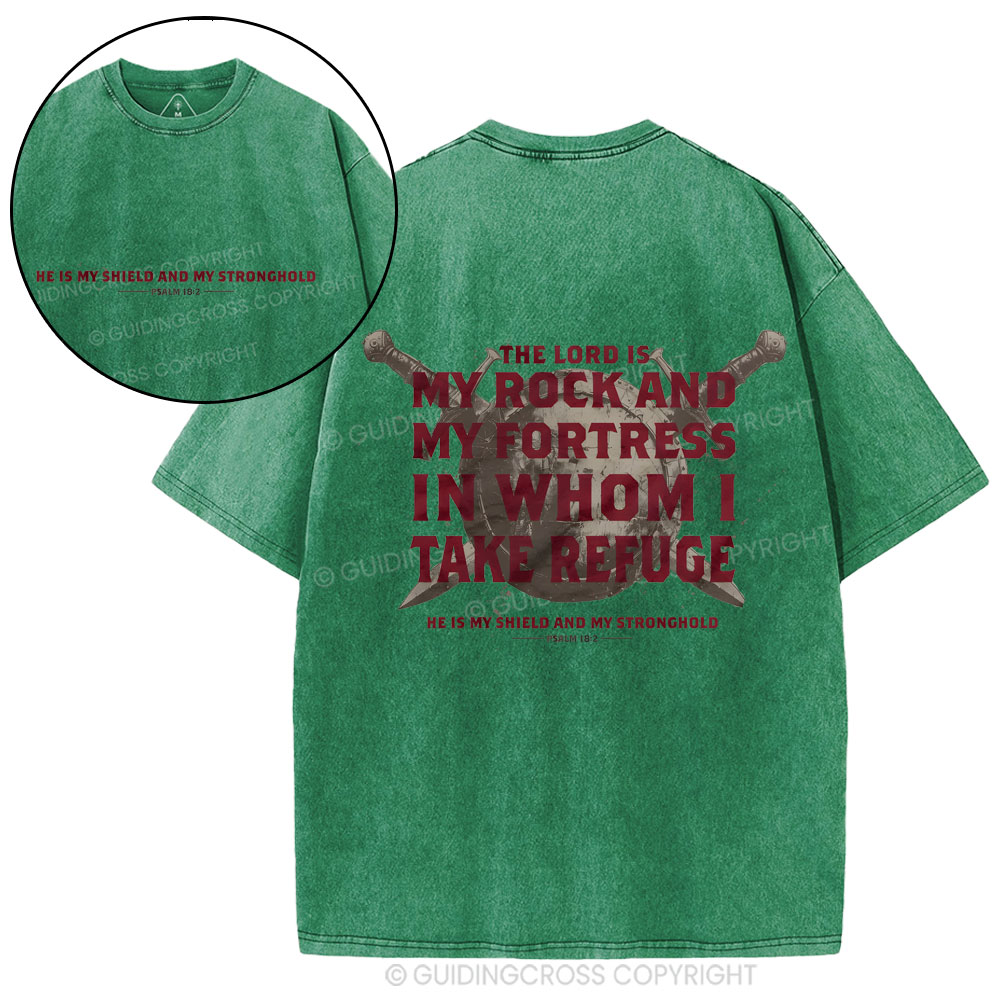 Lord Is My Shield And My Stronghold Christian Washed T-Shirt