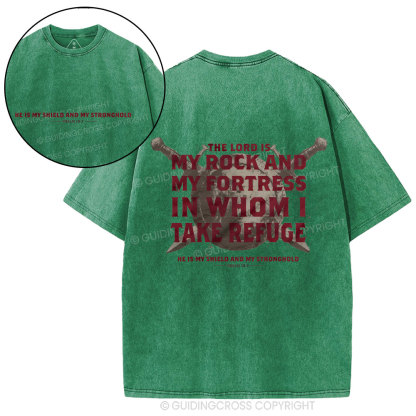 Lord Is My Shield And My Stronghold Christian Washed T-Shirt