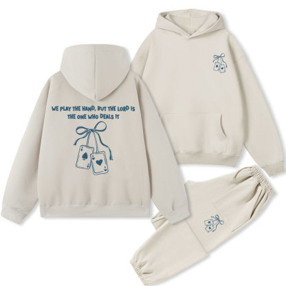 Lord Is The One Who Deals It Christian Fleece Hoodie Set