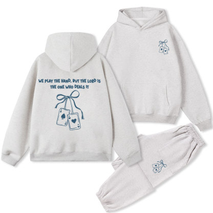 Lord Is The One Who Deals It Christian Fleece Hoodie Set