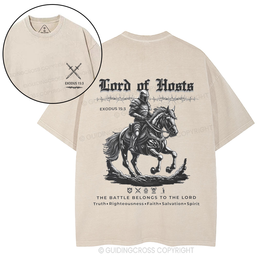 Lord Of Hosts Christian Washed T-Shirt