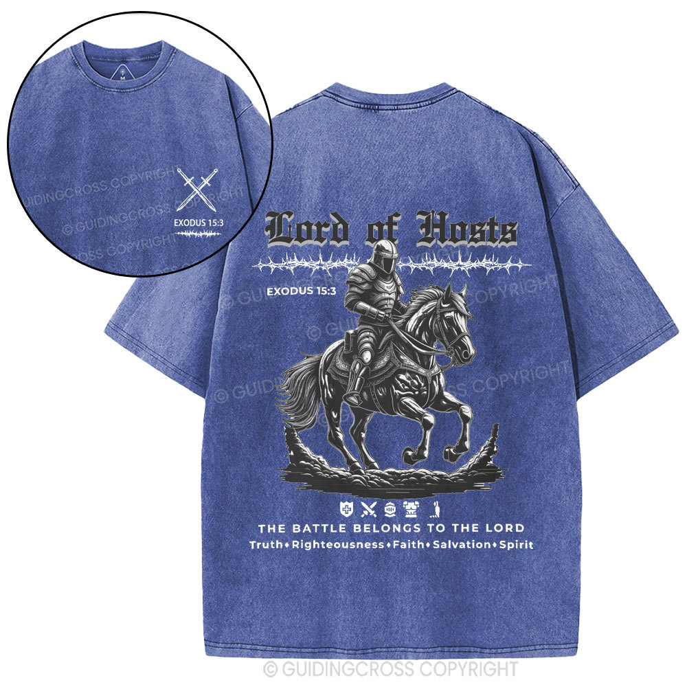 Lord Of Hosts Christian Washed T-Shirt