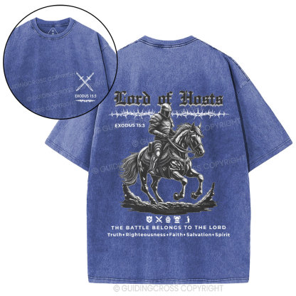 Lord Of Hosts Christian Washed T-Shirt