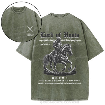 Lord Of Hosts Christian Washed T-Shirt