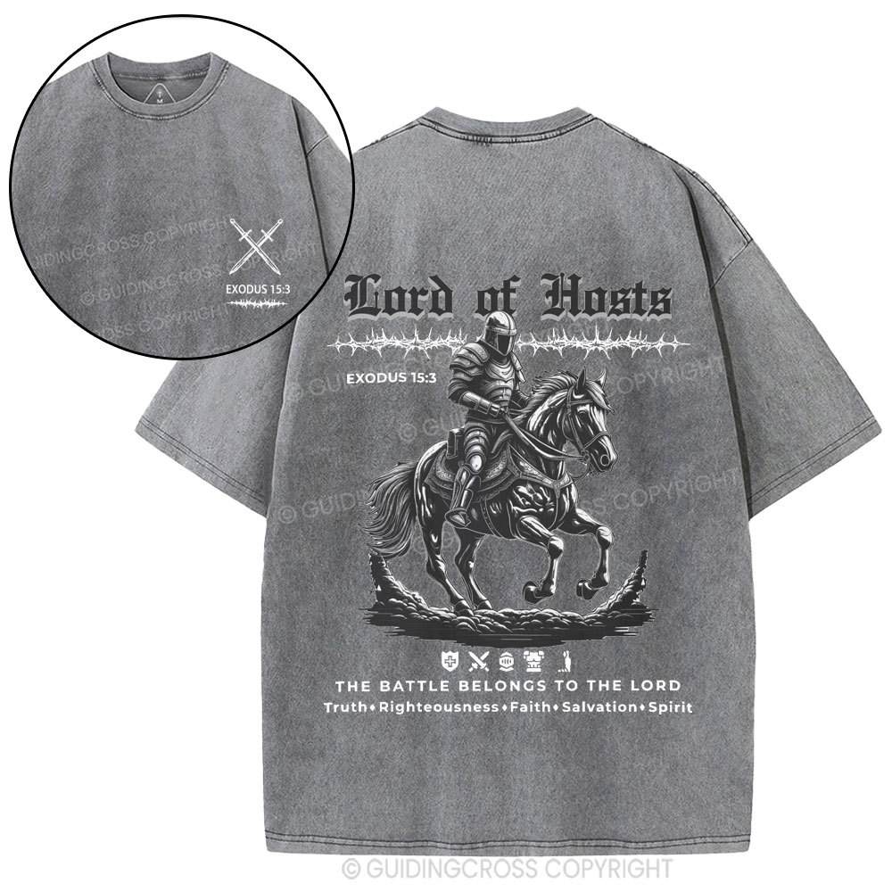 Lord Of Hosts Christian Washed T-Shirt