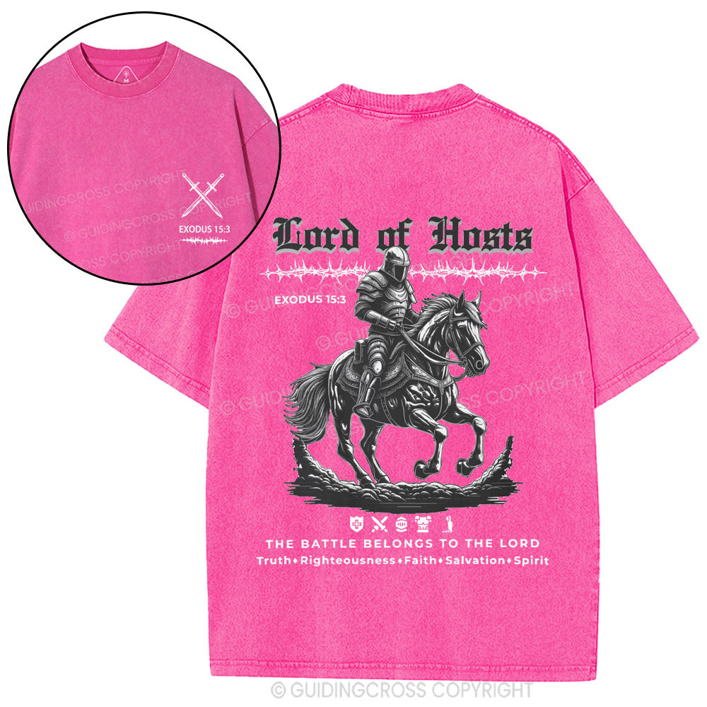 Lord Of Hosts Christian Washed T-Shirt