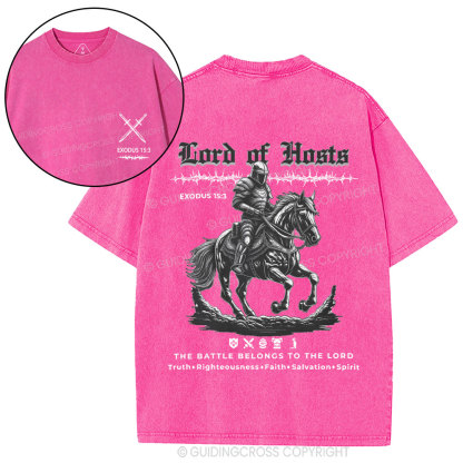 Lord Of Hosts Christian Washed T-Shirt