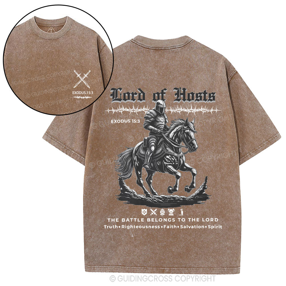 Lord Of Hosts Christian Washed T-Shirt