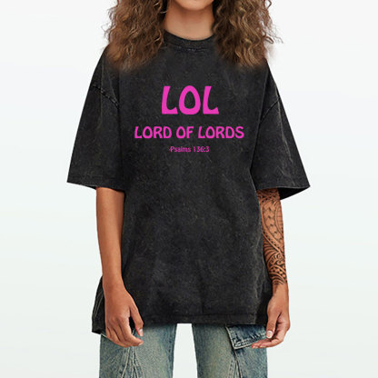 Lord Of Lords Christian Washed T-Shirt