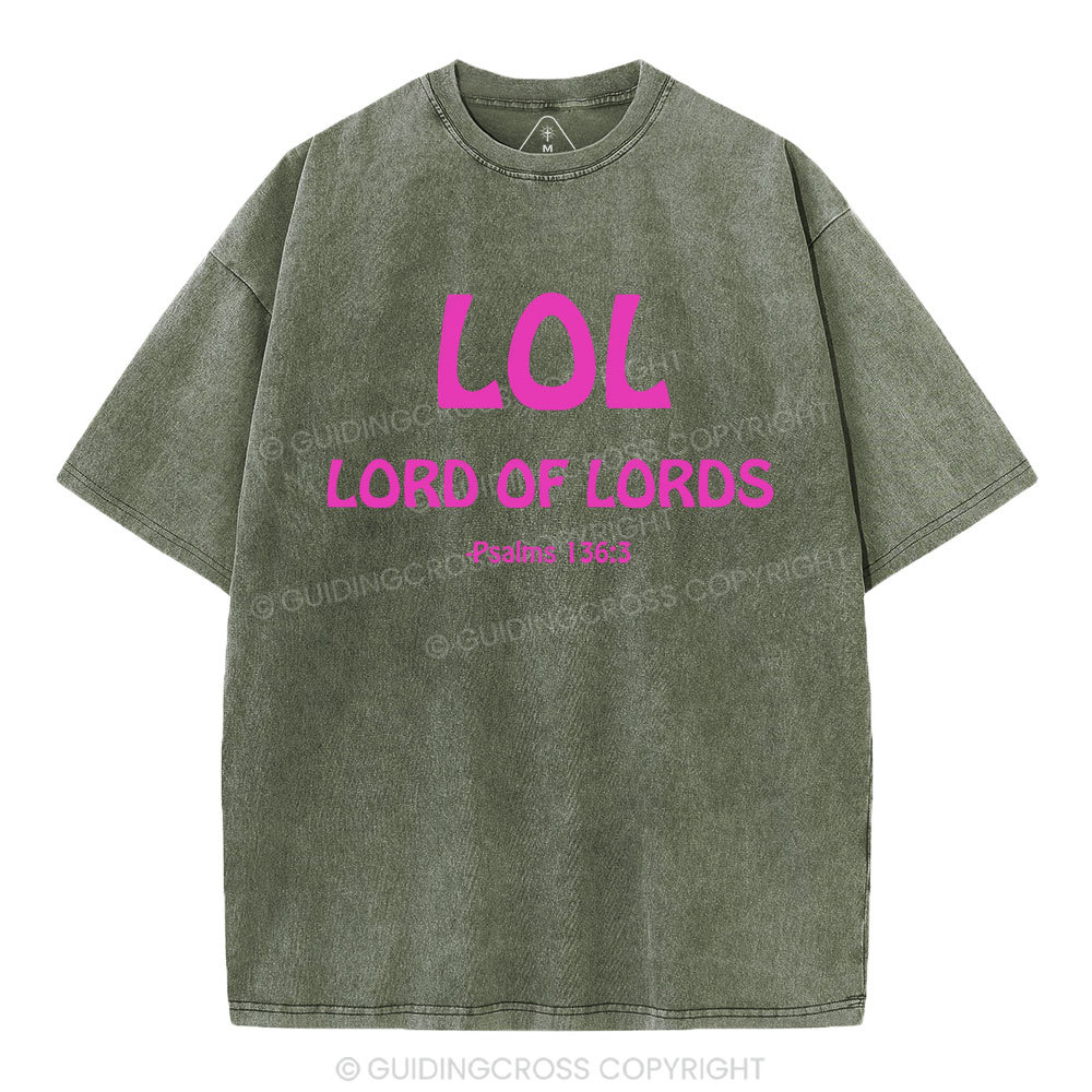 Lord Of Lords Christian Washed T-Shirt