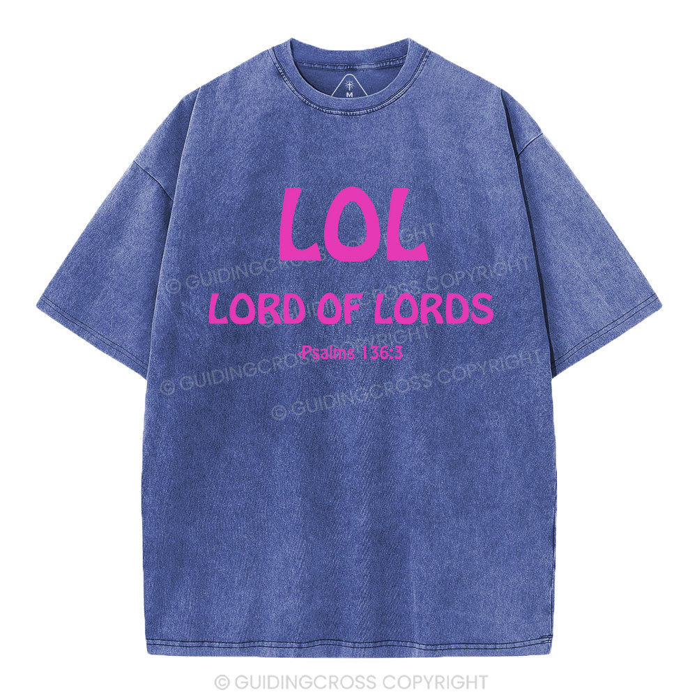 Lord Of Lords Christian Washed T-Shirt