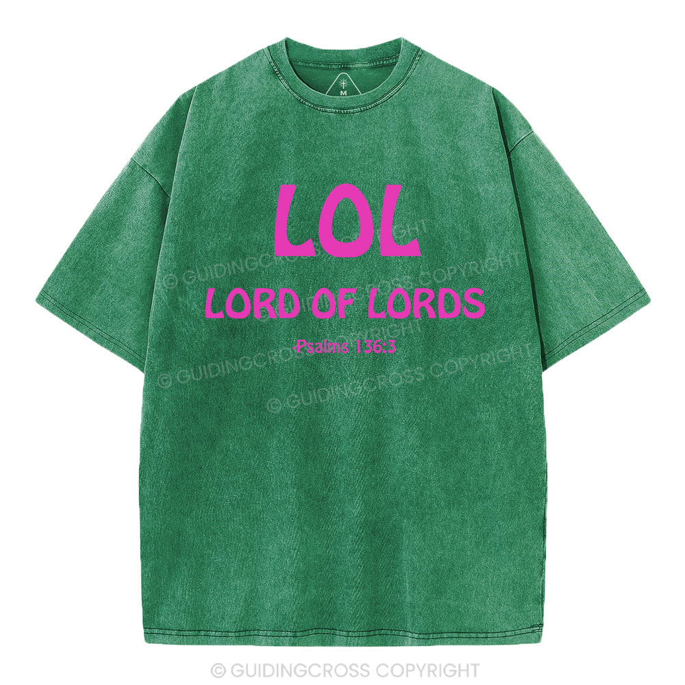 Lord Of Lords Christian Washed T-Shirt