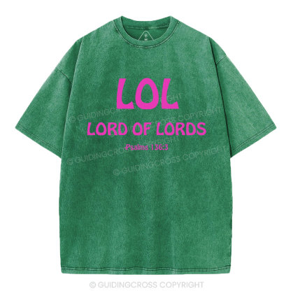 Lord Of Lords Christian Washed T-Shirt