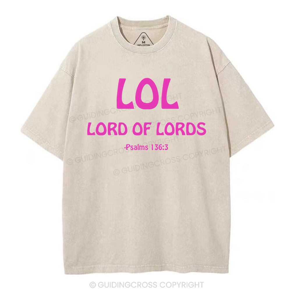 Lord Of Lords Christian Washed T-Shirt